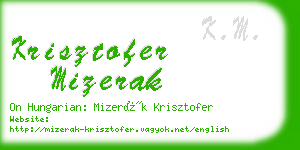 krisztofer mizerak business card